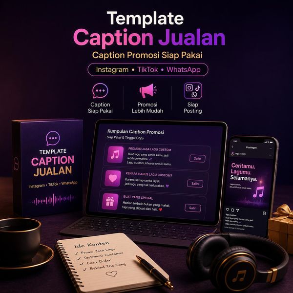 Template Caption Jualan